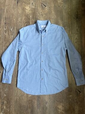 Southern Tide Light Blue Windowpane Button-Down Shirt